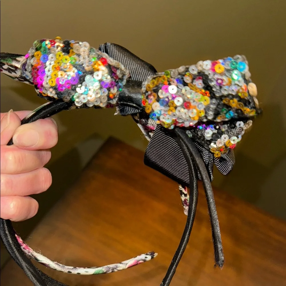 Black Hair Headbands Set with Floral Patterns